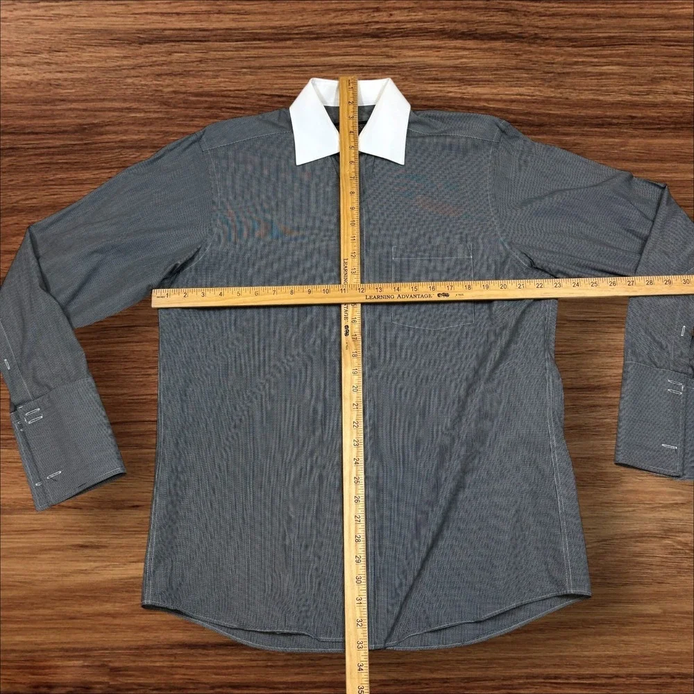 Donald J Trump‎ Sig. Collection Men Dress Shirt White Collar Sz 15 1/2 32/33